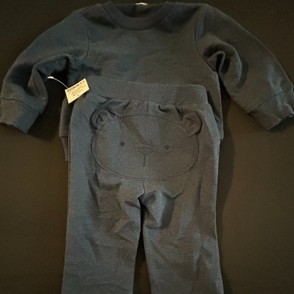 First Impressions Boys Collection Indigo Heather 2-pc - Picture 4 of 6